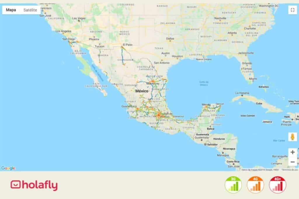 Karte mit Netzempfang von Movistar in Mexiko